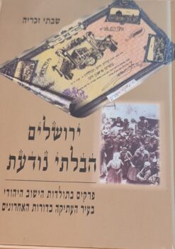 ירושלים הבלתי נודעת שבתי זכריה