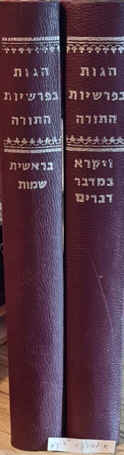 הגות בפרשיות התורה [כרך א+ ב] / יהודה נחשוני