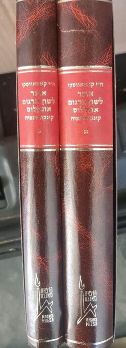 אוצר לשון תרגום אונקלוס ; קונקורדנציה / חיים יהושע קסובסקי קאסאווסקי - 2 כרכים