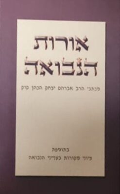 אורות הנבואה - מכתבי הרב אברהם יצחק הכהן קוק / בתוספת ציוני מקורות בעייני הנבואה