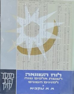 לוח לששת אלפים שנה : לוח השוואה למנינים השונים מבריאת העולם עד סוף האלף הששי / א"א עקביא נתן פריד